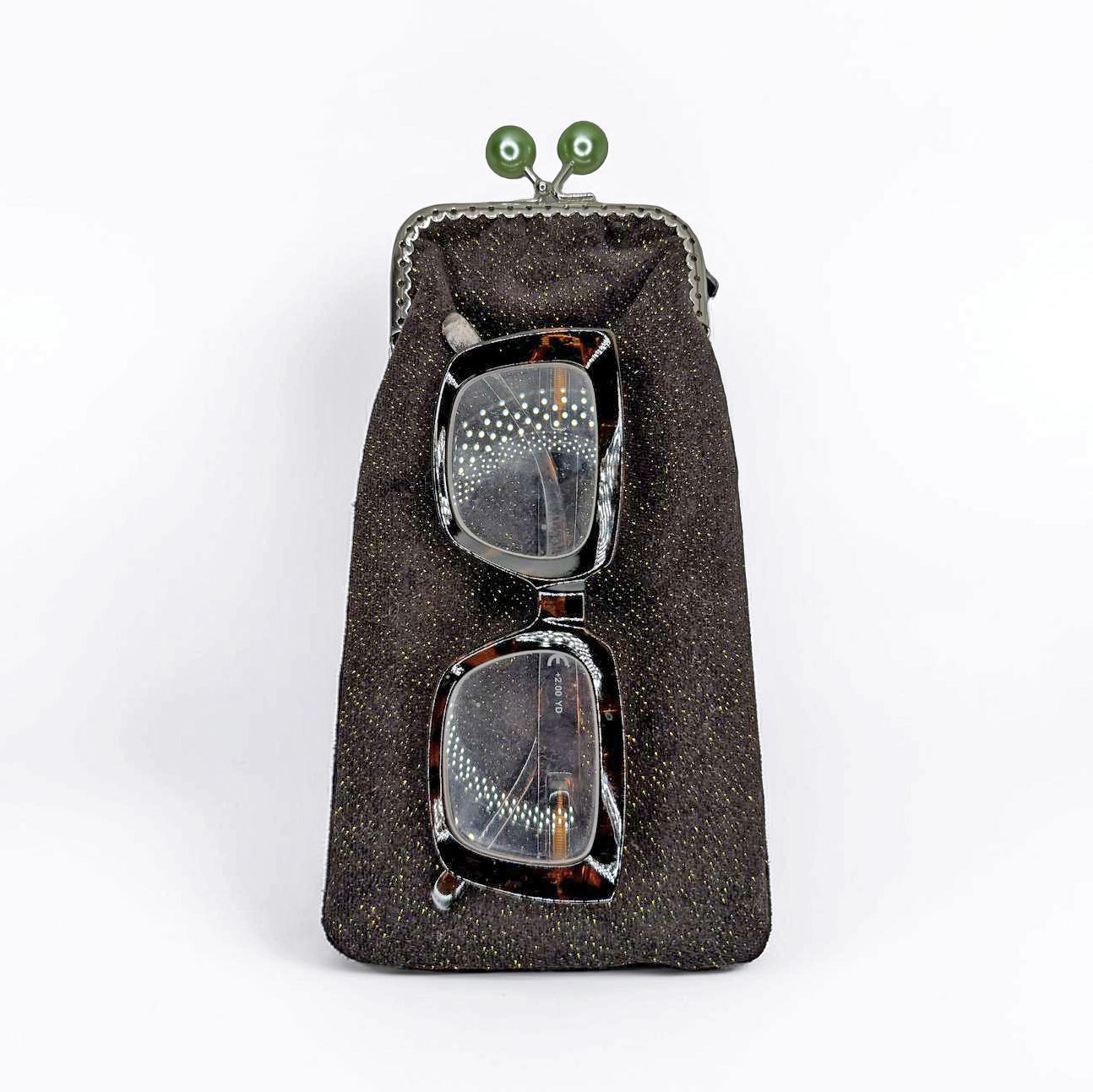 Brillenetui braun Glitzer – Bild 4