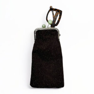 Brillenetui braun Glitzer