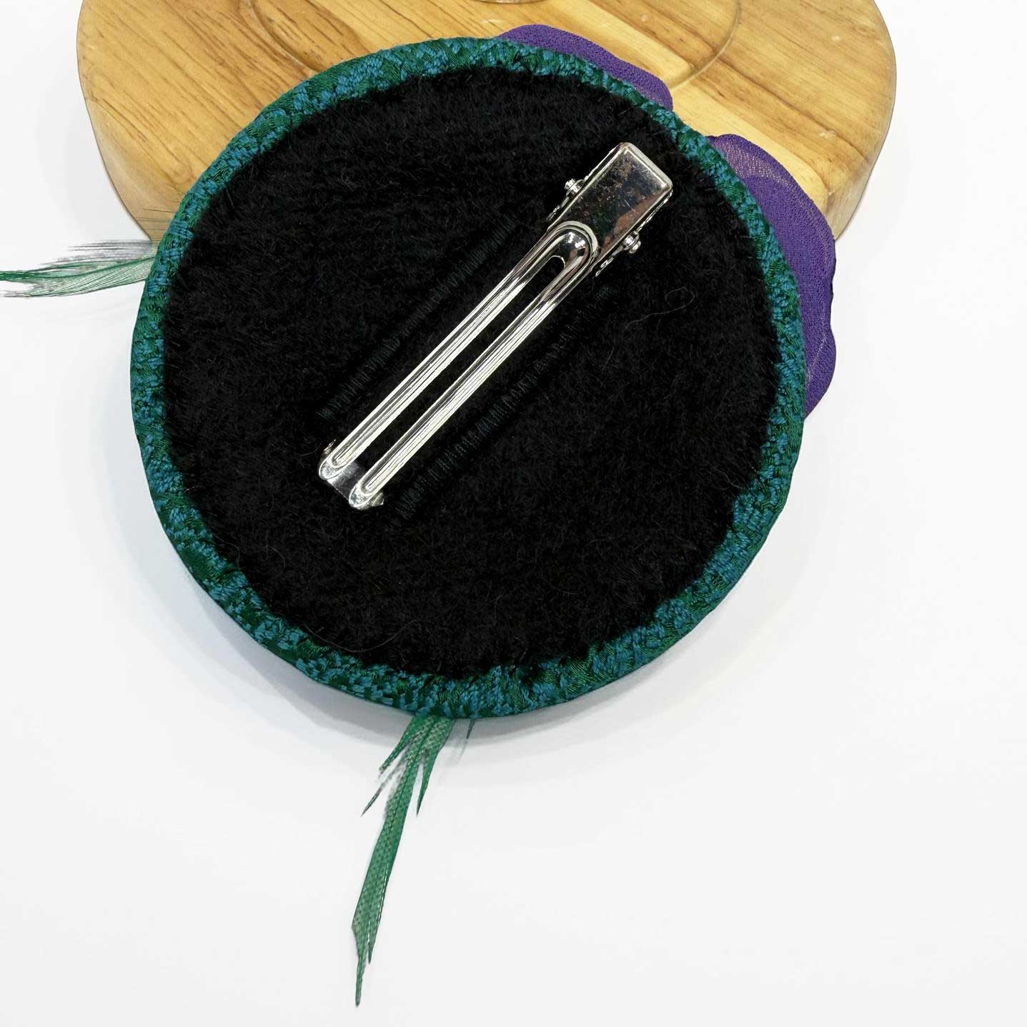 Fascinator grün/lila/pink – Bild 3