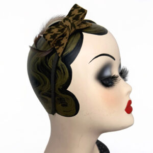 Haarreif Schleife braun Hahnentritt