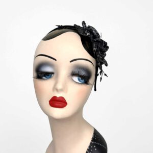 Haarreif schwarze Blüte