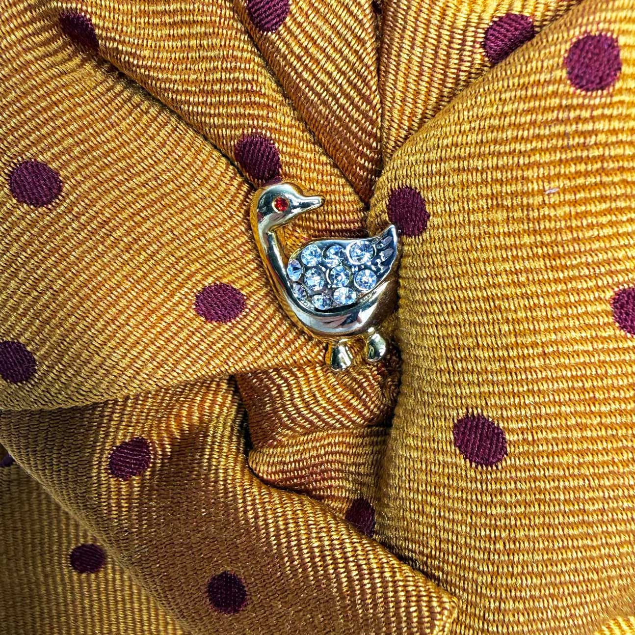 Krawattencollier orange Punkte – Bild 4