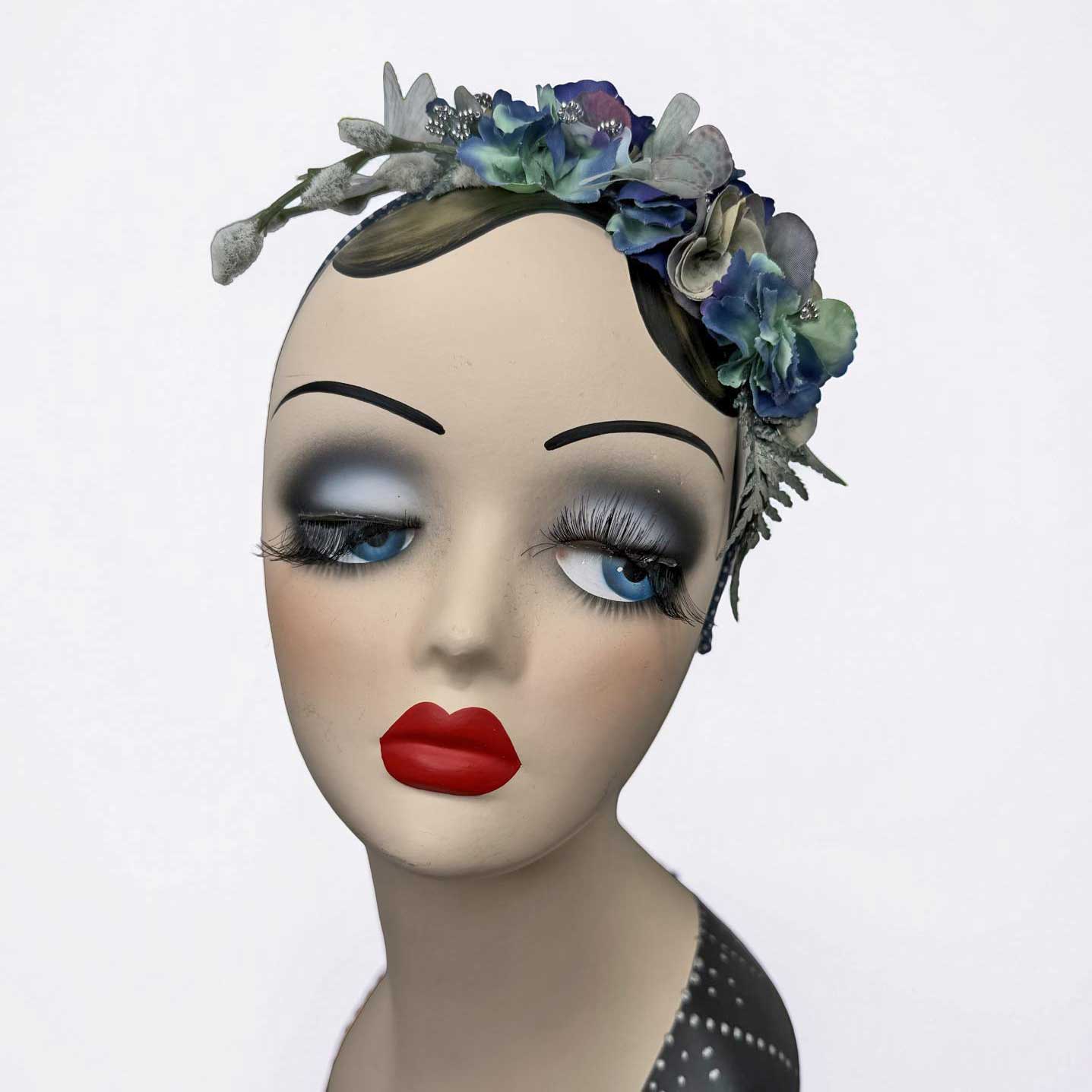 Haarreif blauer Schmetterling