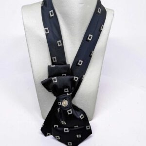 Krawattencollier dunkelblau/silber