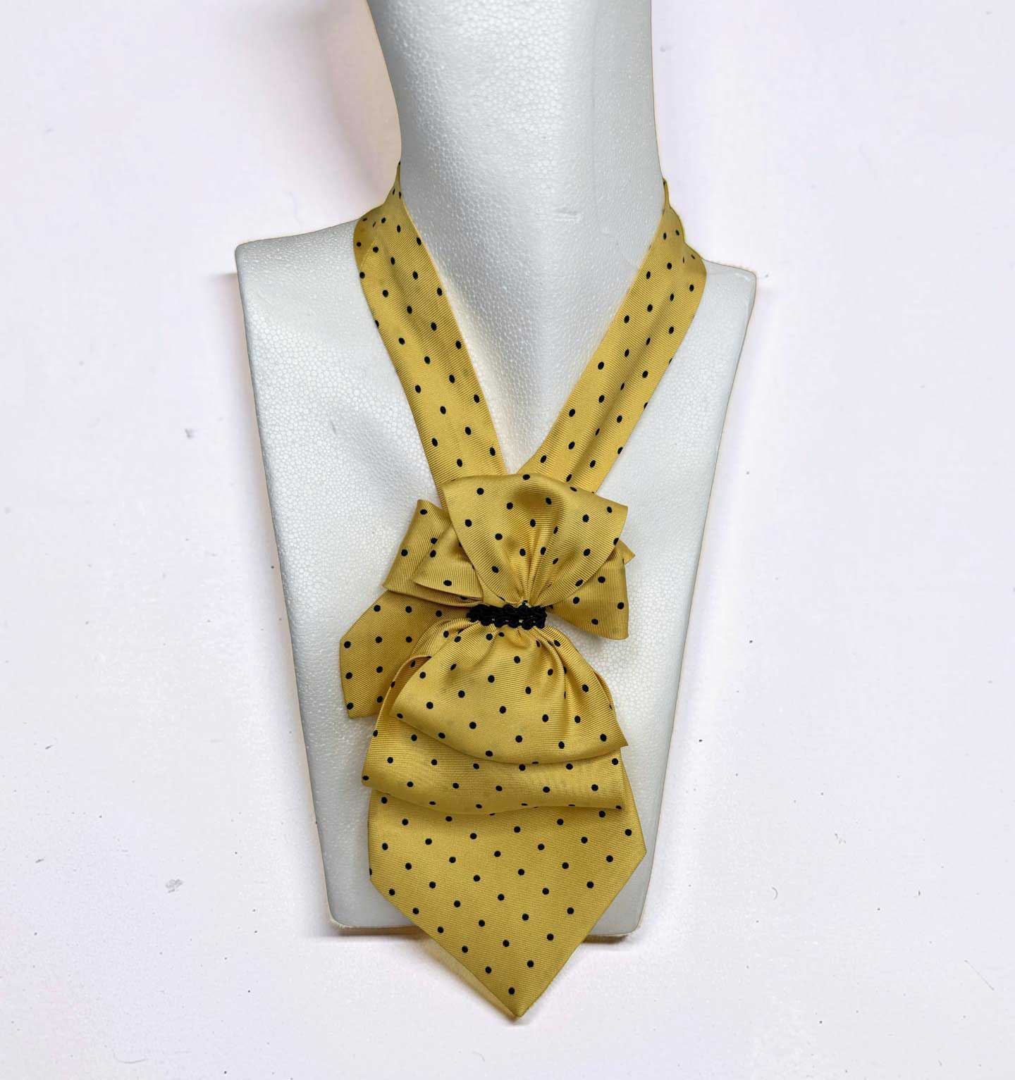 Krawattencollier gelb gepunktet