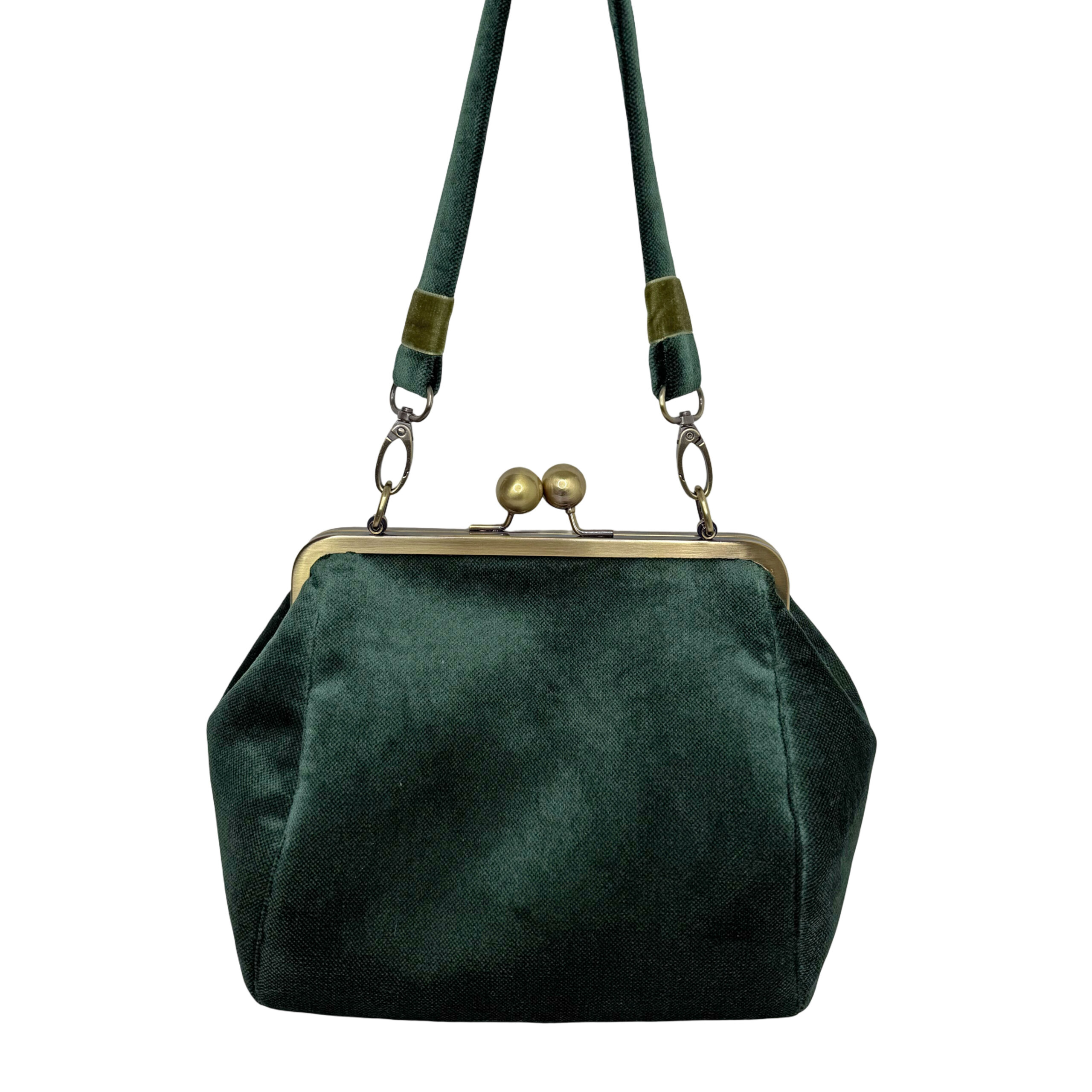 Handtasche Samt grün