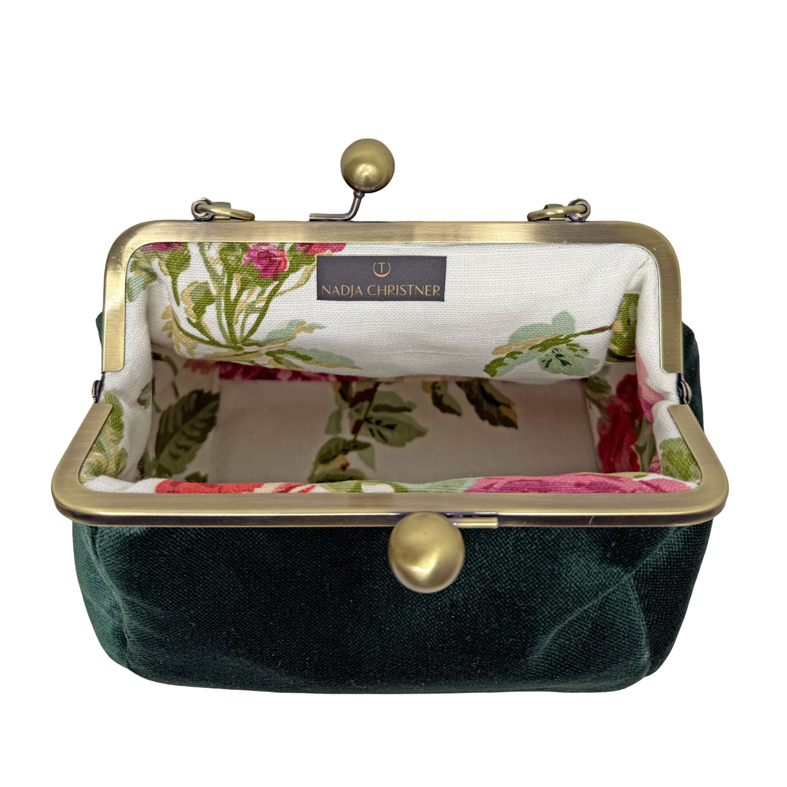 Handtasche Samt grün – Bild 4