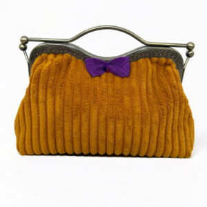 Handtasche ocker mit Schleife