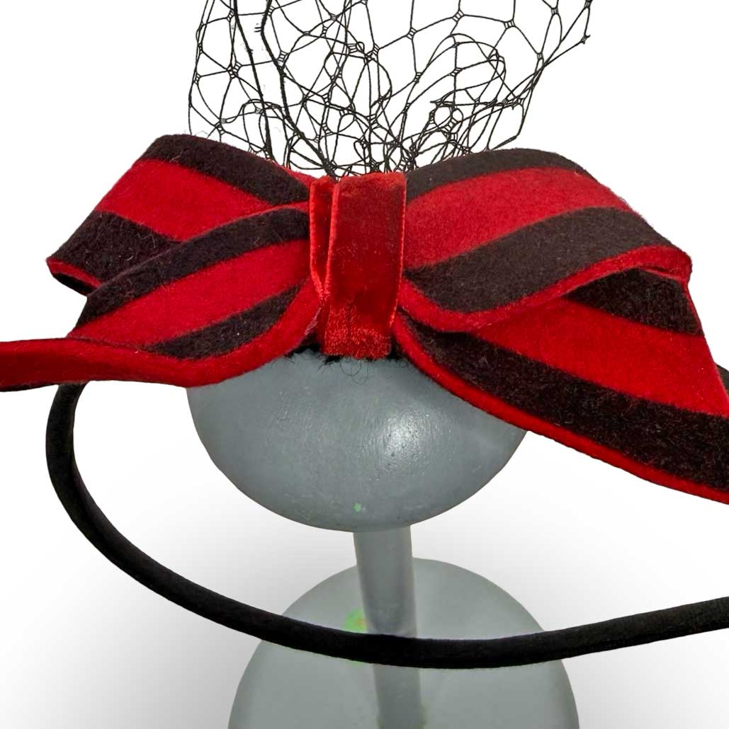 Haarreif Schleife gestreift – Bild 2